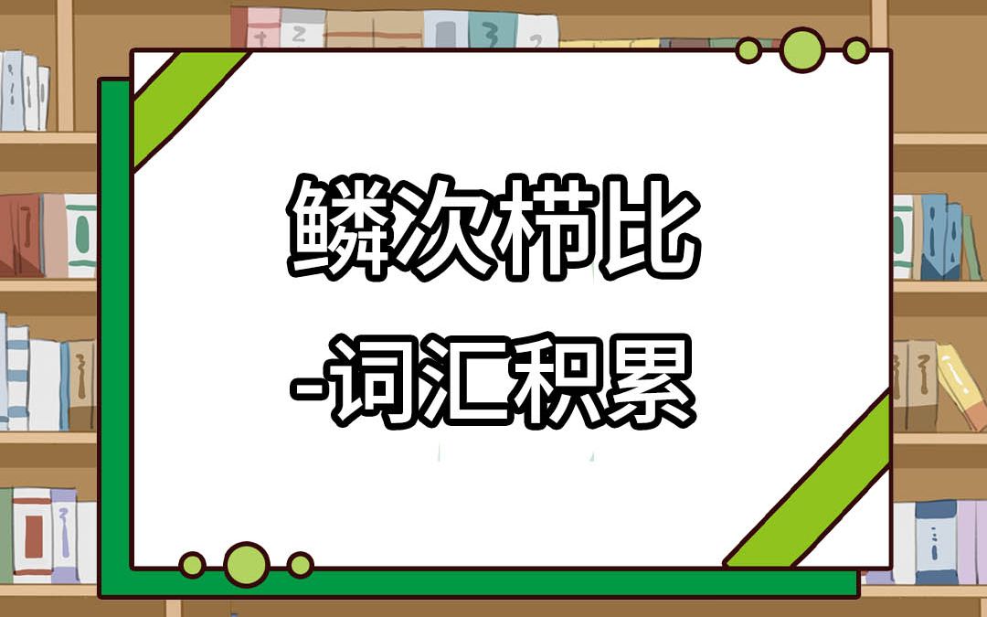 千万不要读字读半边!鳞次栉比的意思你学会了吗?哔哩哔哩bilibili