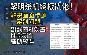 Descargar video: 黎明杀机终极优化！画质优化、游戏内优化、卡顿优化、辅助软件