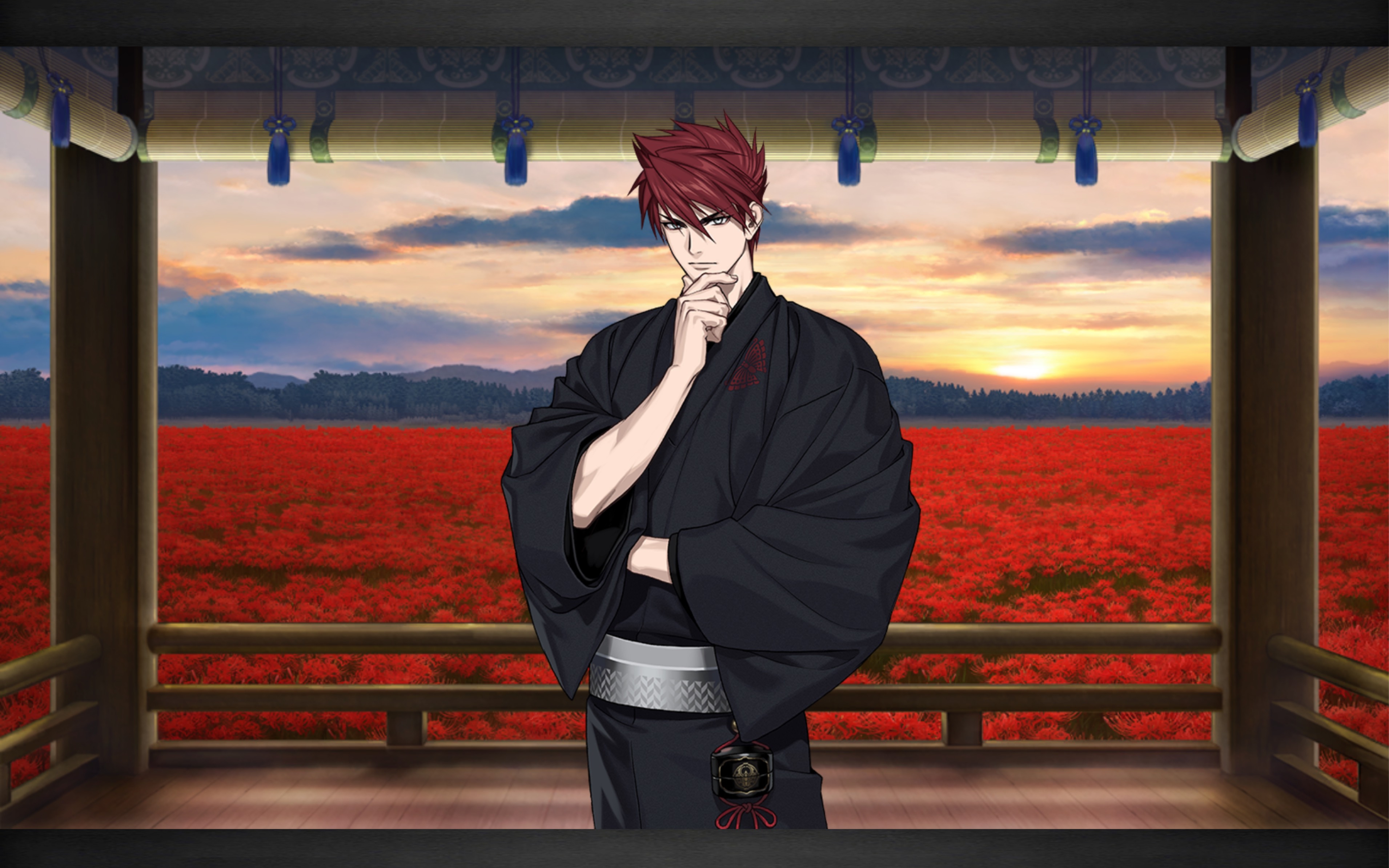 【刀剑乱舞】日服新景趣——秋分·彼岸花(三途本丸_哔哩哔哩bilibili