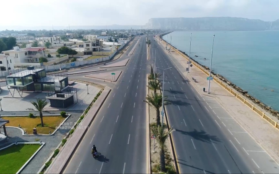 航拍巴基斯坦瓜达尔港 GWADAR PORT MARINE DRIVE DRONE OVER VIEW哔哩哔哩bilibili