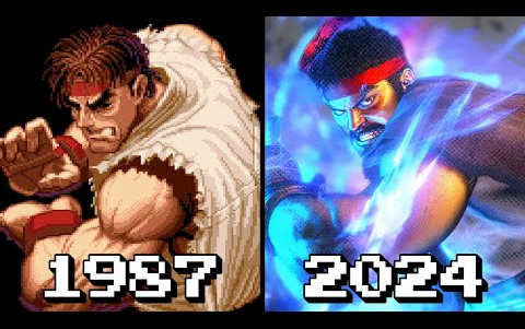 [图]所有街头霸王游戏的演变（1987-2024）-Evolution Of All Street Fighter Games (1987- 2024)