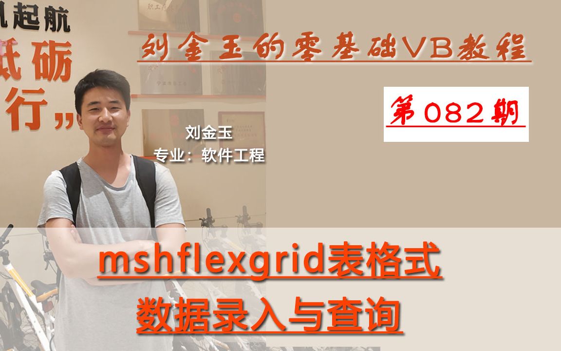 零基础VB教程082期:mshflexgrid表格式数据录入与查询哔哩哔哩bilibili