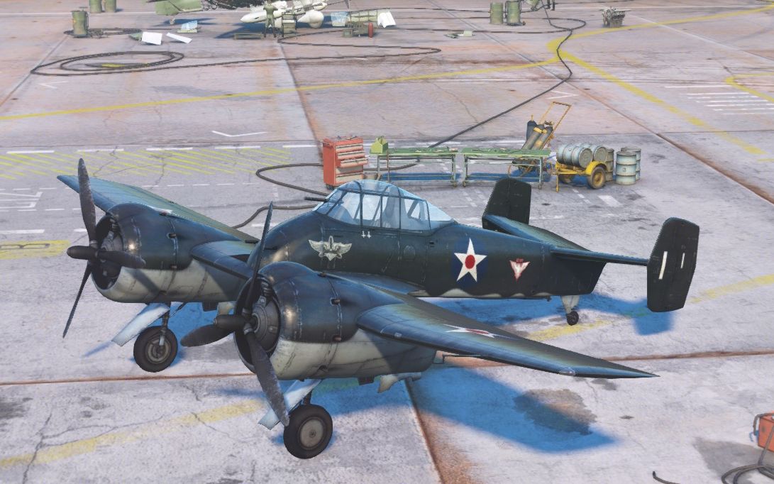 战机世界 第五级 美国 高级战机 f5f 速度快 机动性好