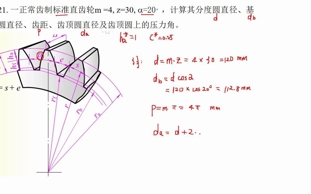 7齿顶圆上的压力角哔哩哔哩bilibili