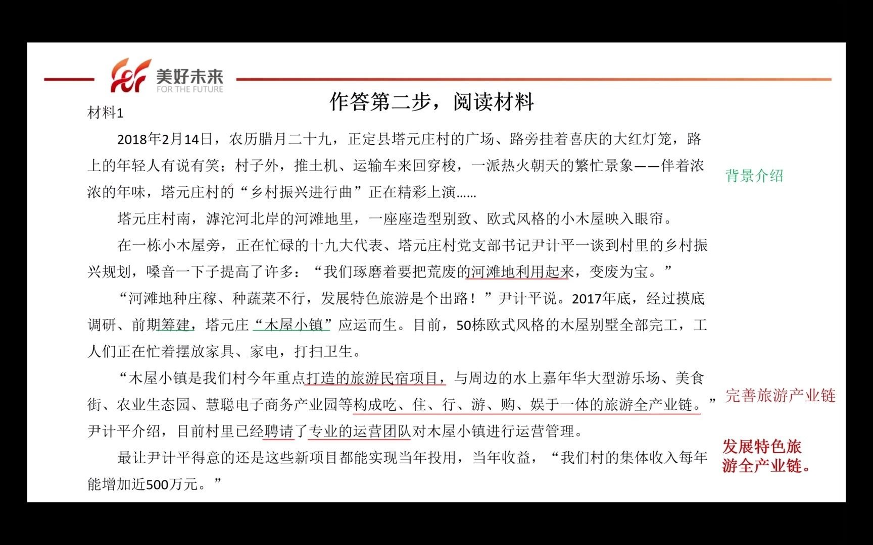 申论真题精讲(2019年河北乡镇卷)概况塔元庄村实现产业兴旺的举措哔哩哔哩bilibili