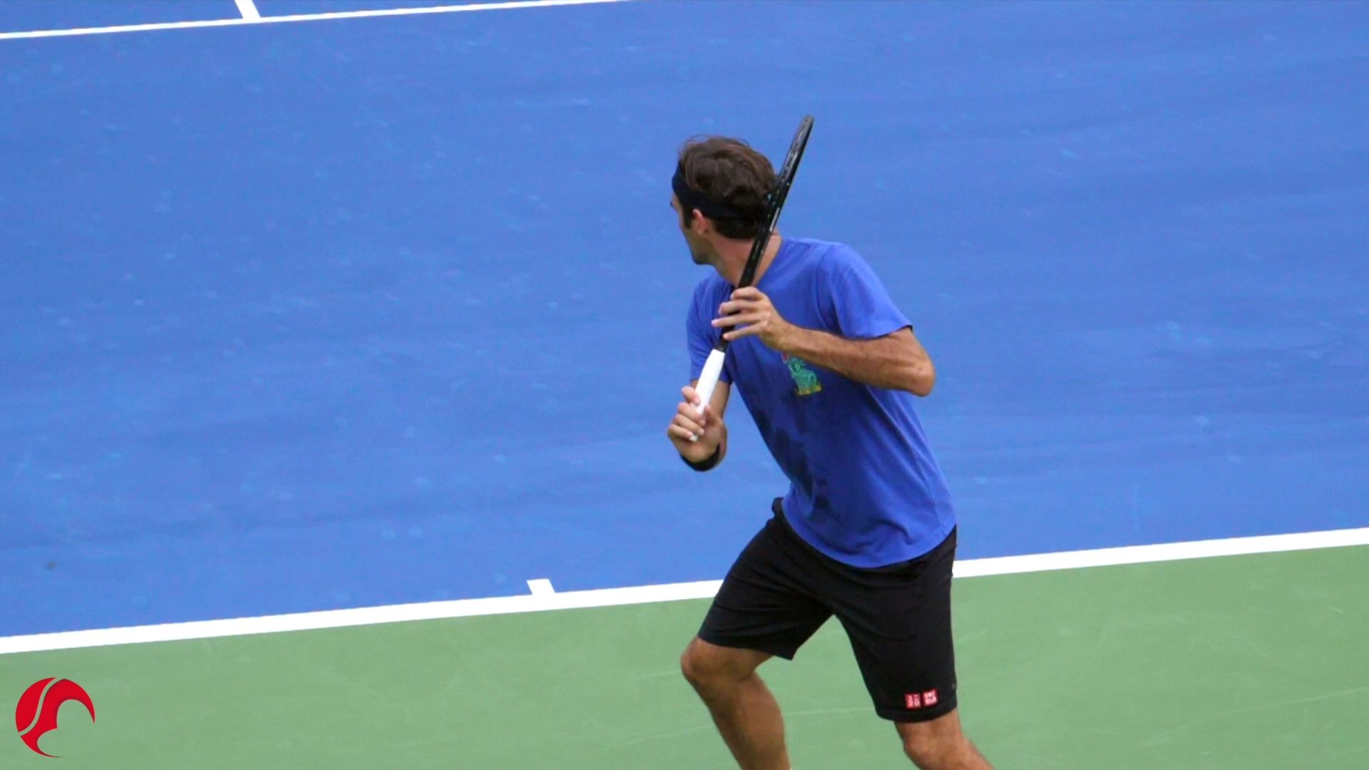 【网球训练】费德勒反手击球慢动作