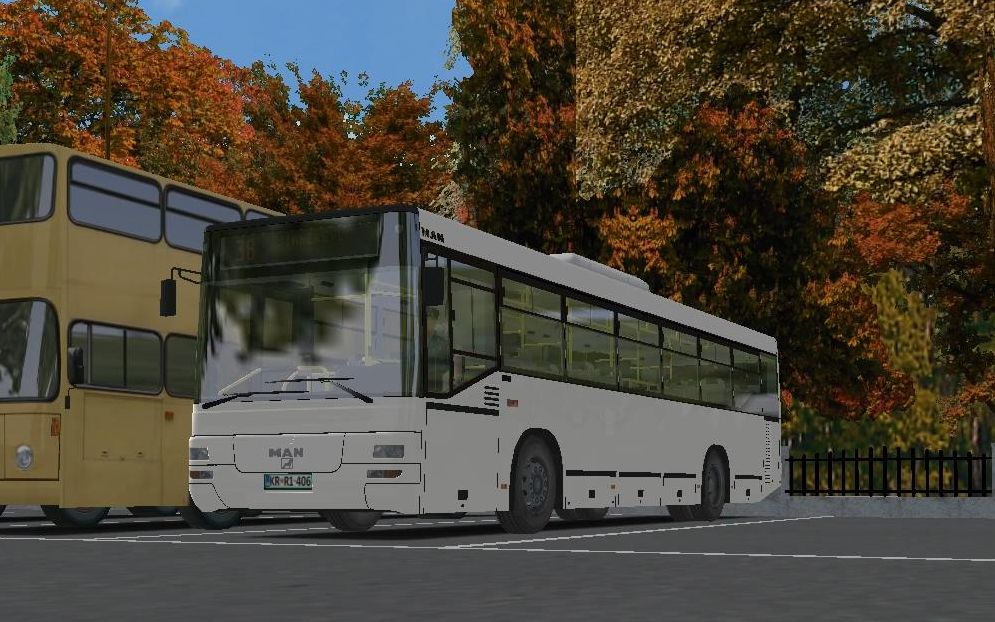 【omsi2&金河市2.6】驾驶着man行驶于g38路 普光公交站-金河客运站