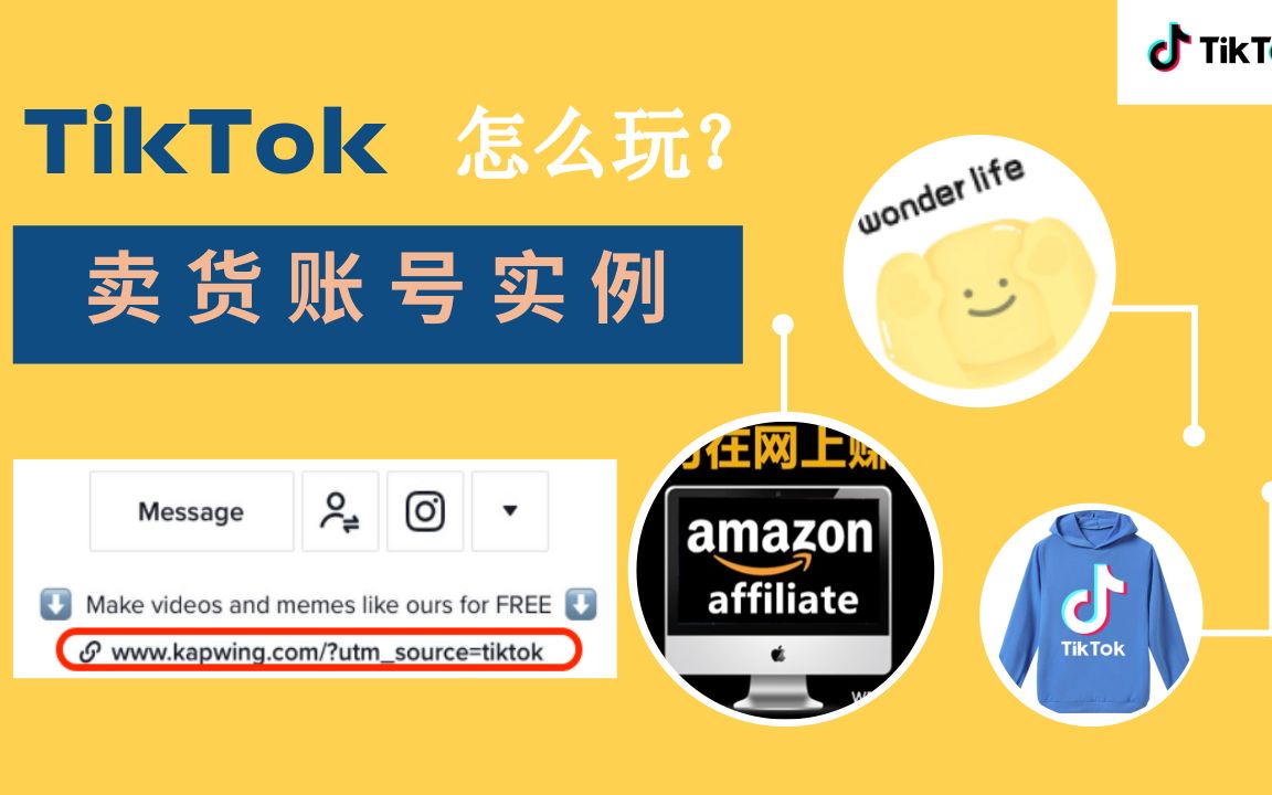 TIKTOK 抖音国际版 2020:卖货号分析 | 变现方式 | 亚马逊联盟哔哩哔哩bilibili