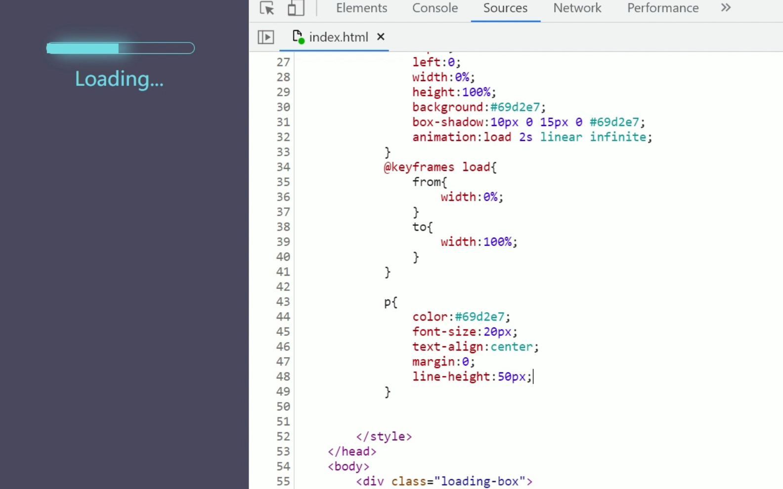 css3+html绘制loading加载进度条哔哩哔哩bilibili