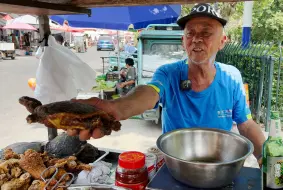 Descargar video: 阜阳大爷炸万物，老鳖开背直接炸，能放一年不坏，人送外号天妇罗