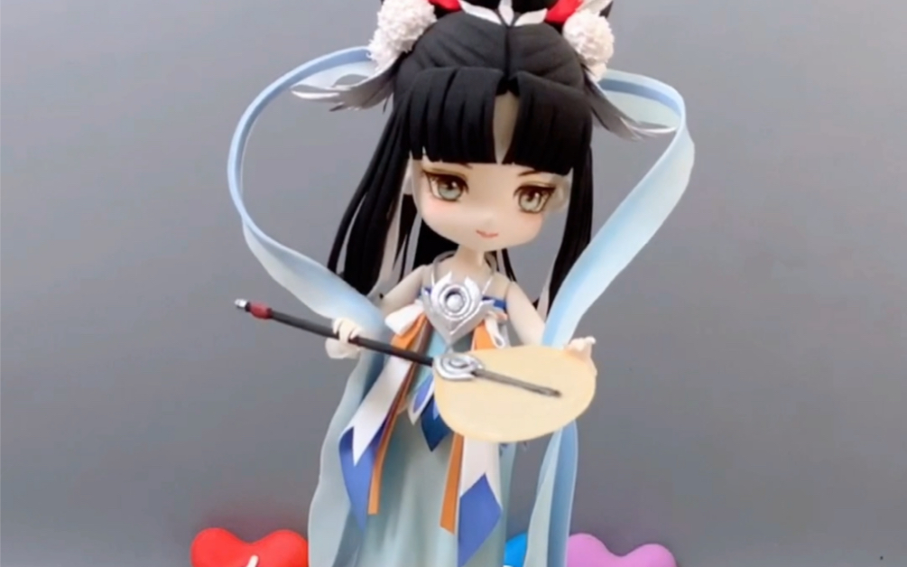 王者荣耀嫦娥如梦令粘土手办制作