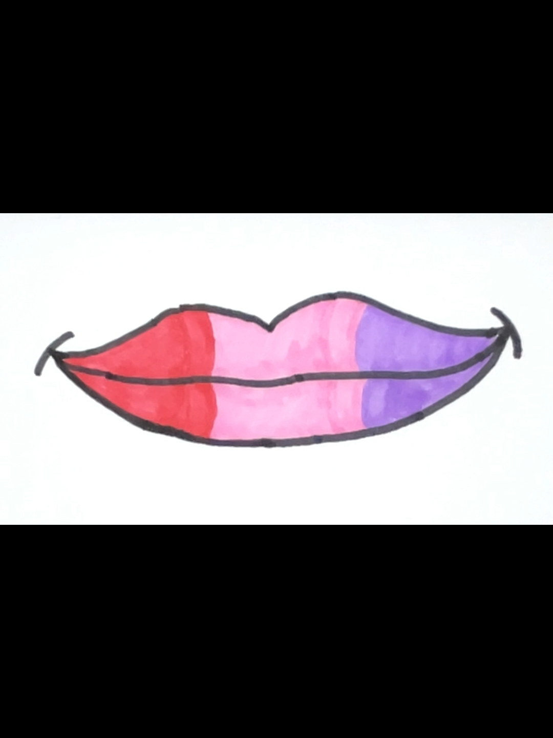 红色粉色口红 画画 red pink women lips drawing
