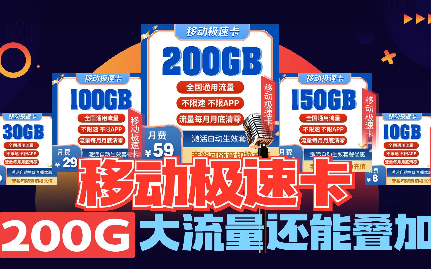 【流量卡测评】200G还是100G?性价比之王移动极速卡,犹豫一秒都是我对它的不尊重!哔哩哔哩bilibili