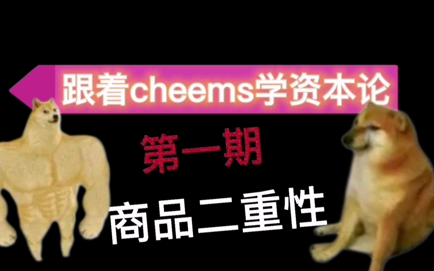 『跟着cheems学资本论』第一期‖商品二重性哔哩哔哩bilibili