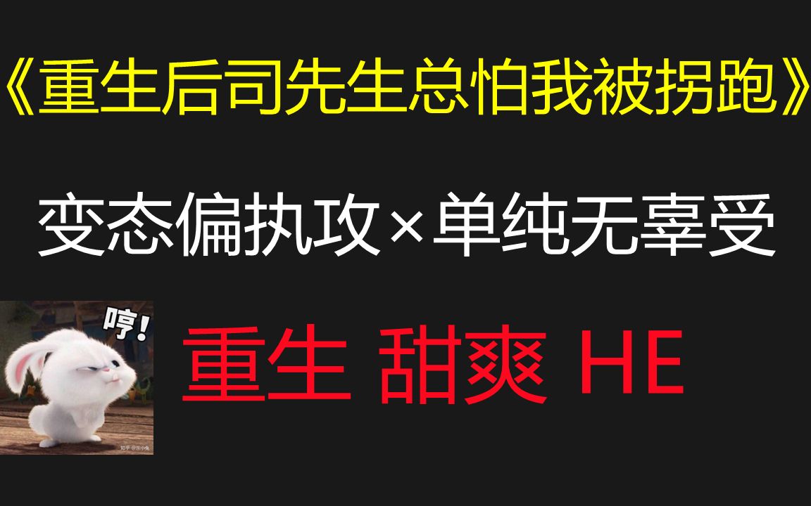 【原耽推文】变态偏执攻*单纯无辜受——《重生后司先生总怕我被拐跑》:大美人的赎罪之路哔哩哔哩bilibili