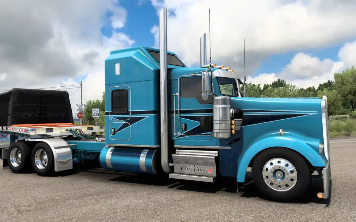 w900 aerodyne -(定制平板牵引)- 美国卡车模拟器