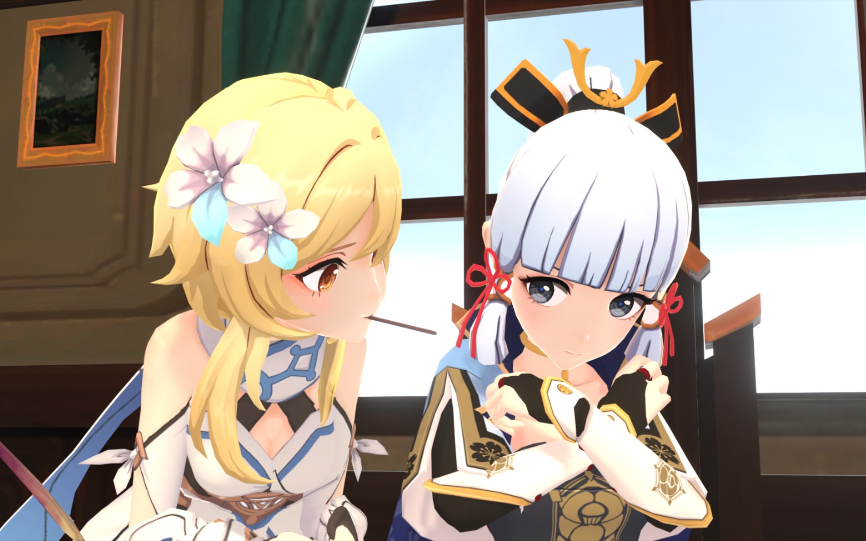 pocky亲亲游戏【荧x神里绫华|原神】