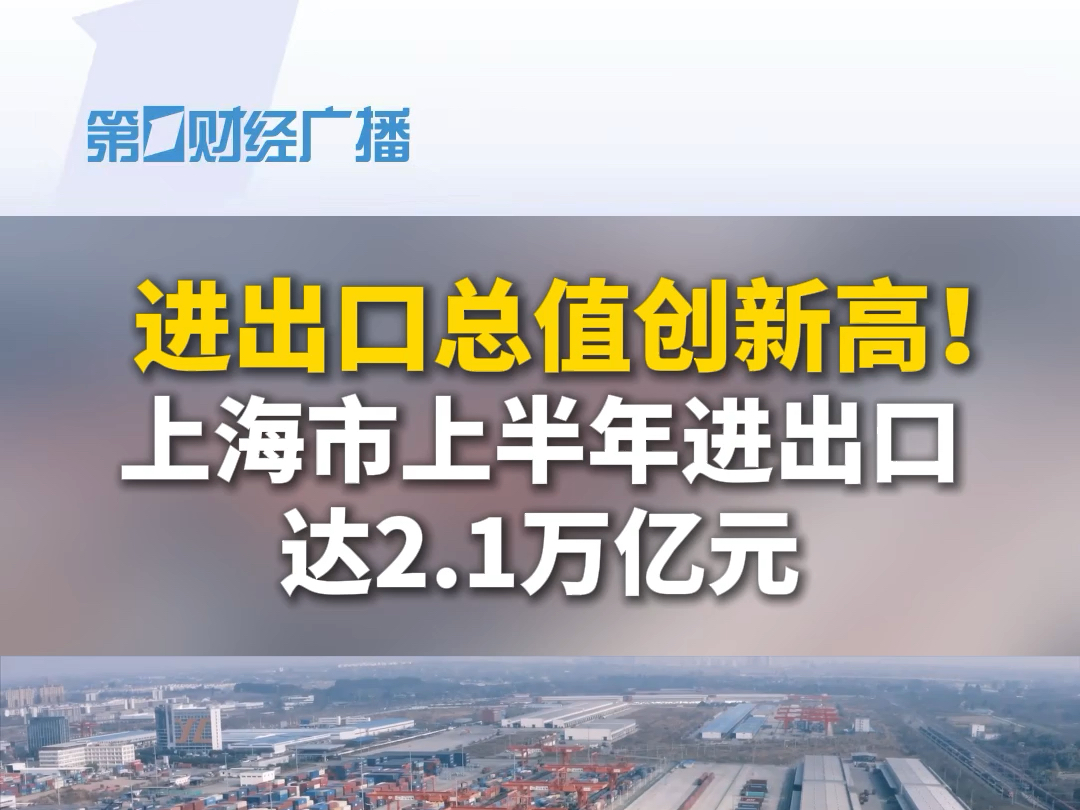 进出口总值创新高!上海市上半年进出口达2.1万亿元哔哩哔哩bilibili