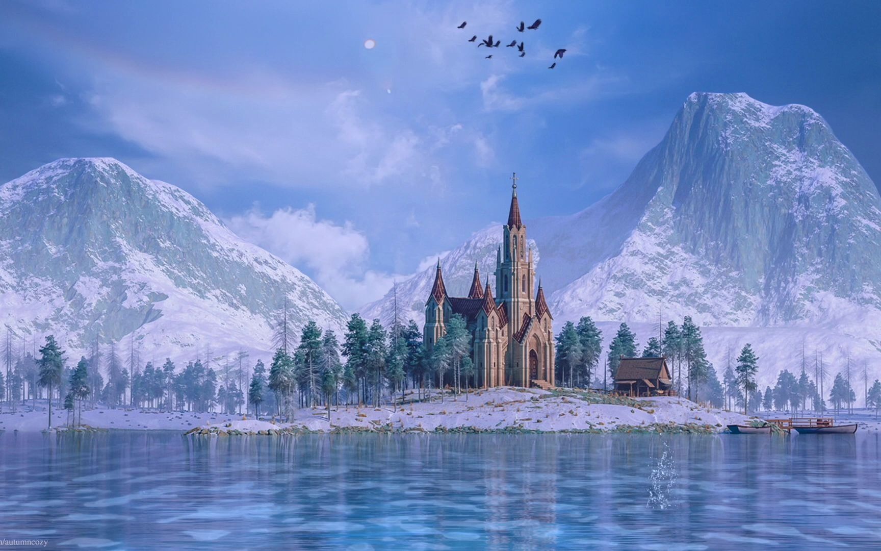 cathedral mountain lake