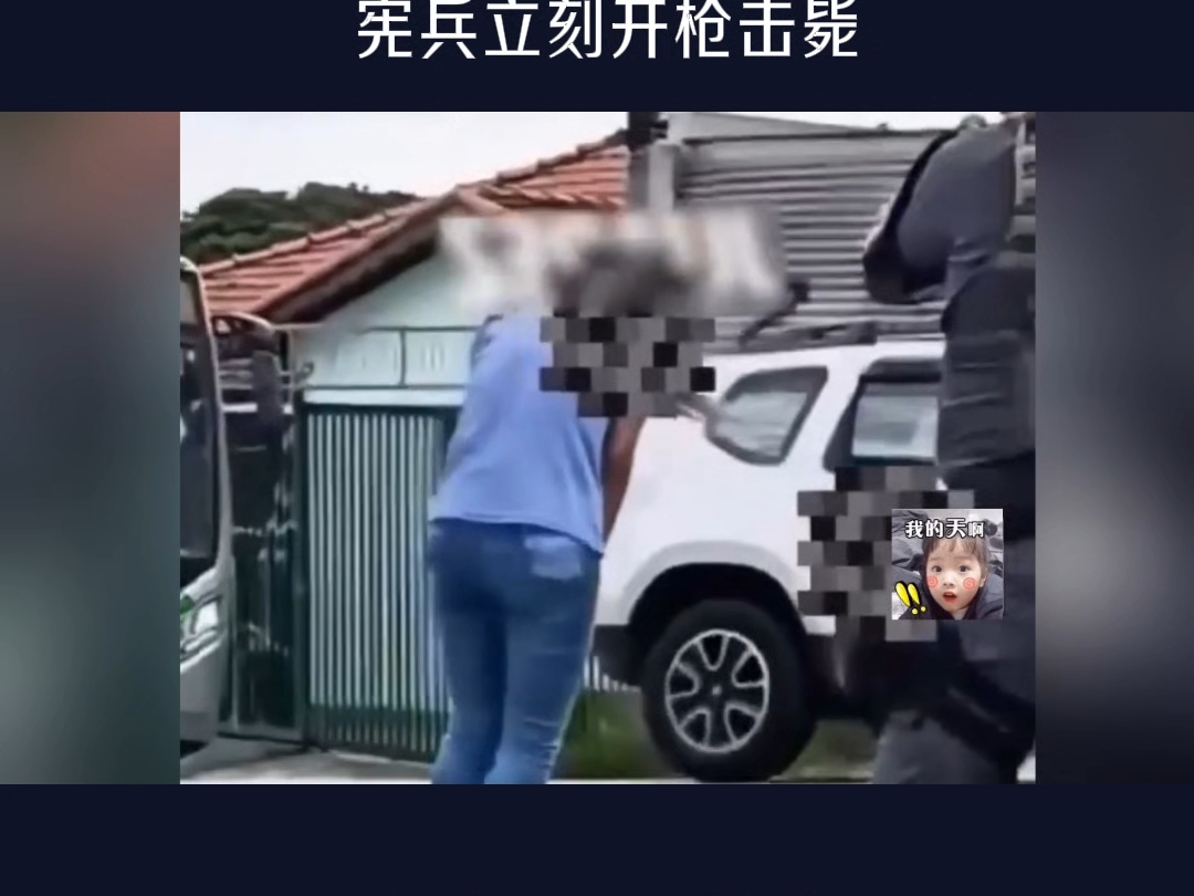 巴西女子袭击宪兵被当街击毙