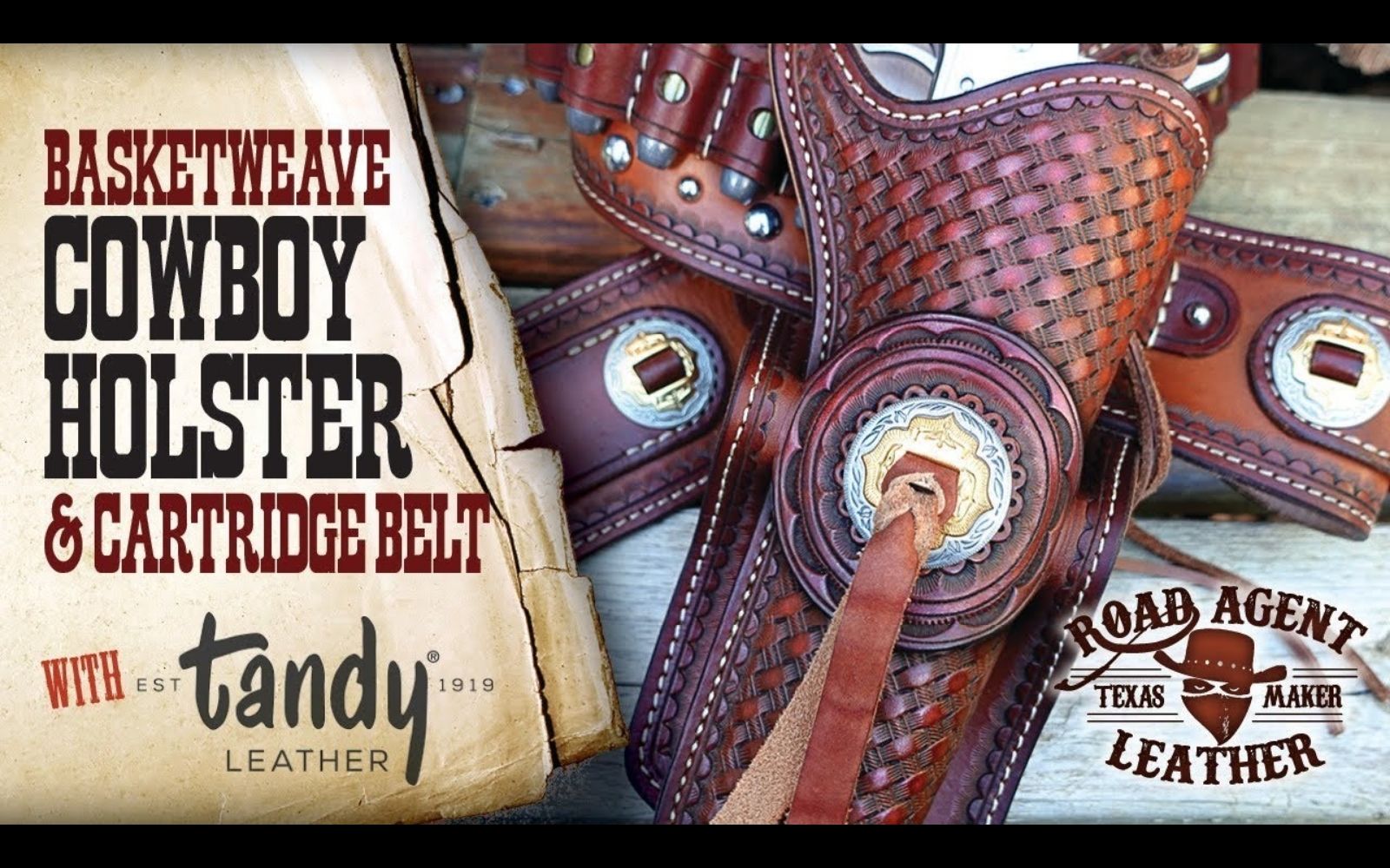 西部牛仔枪套&弹链带皮具制作asmr