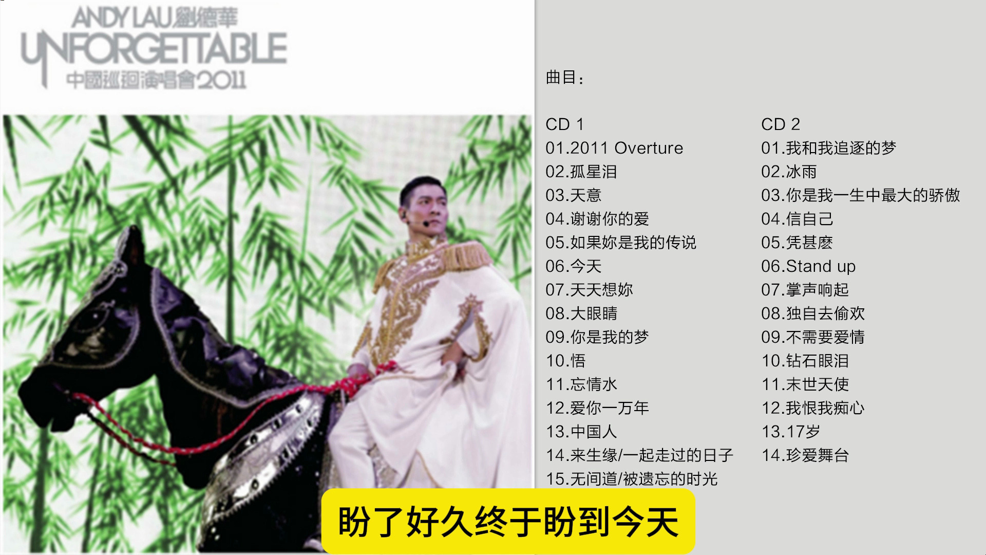 [图]刘德华-《Unforgettable 中国巡回演唱会2011》[FLAC+CUE]