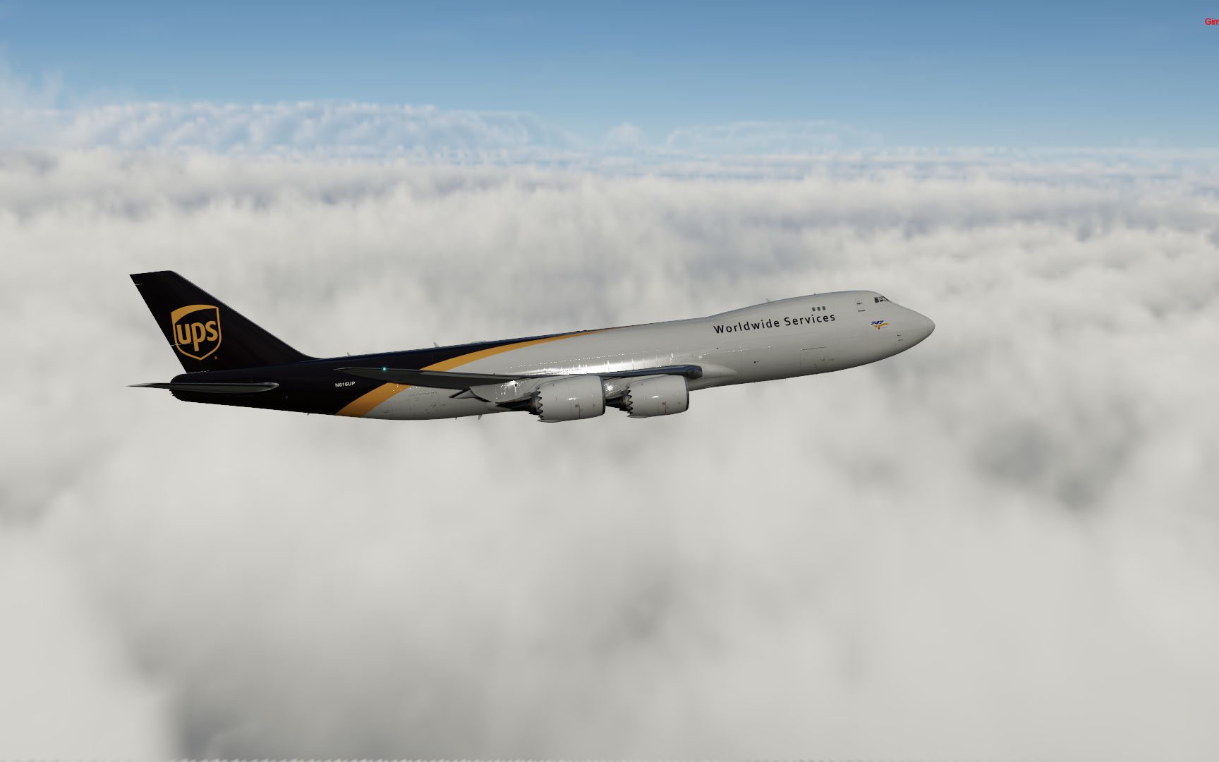 ups(美国联合包裹) b747-8f满载290吨货物从从成田