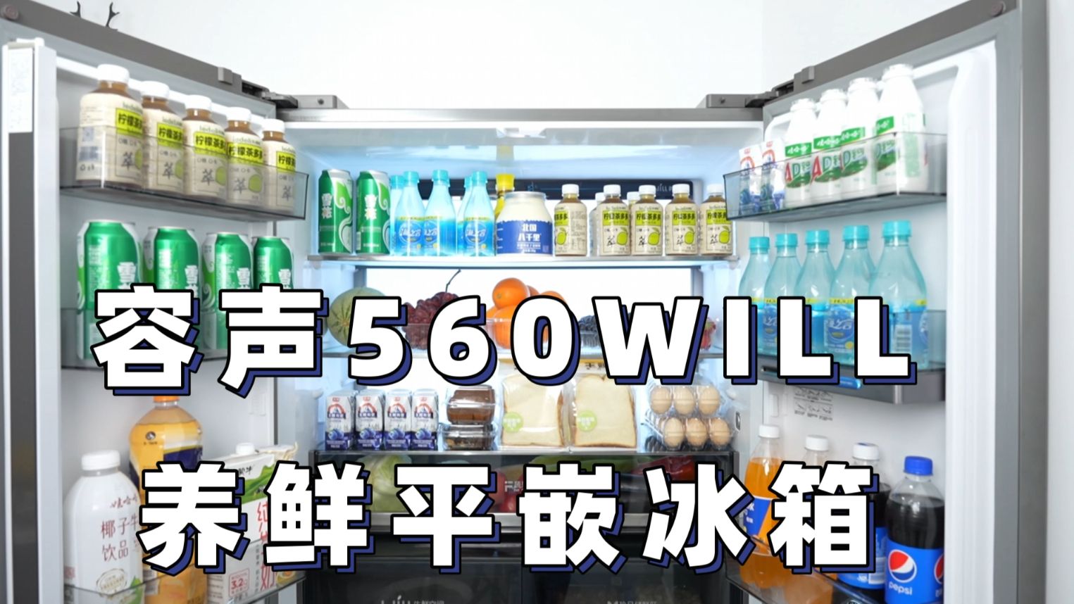 东西真太多了 ?选择大冰箱就行了!容声560WILL养鲜平嵌冰箱是真好用!哔哩哔哩bilibili