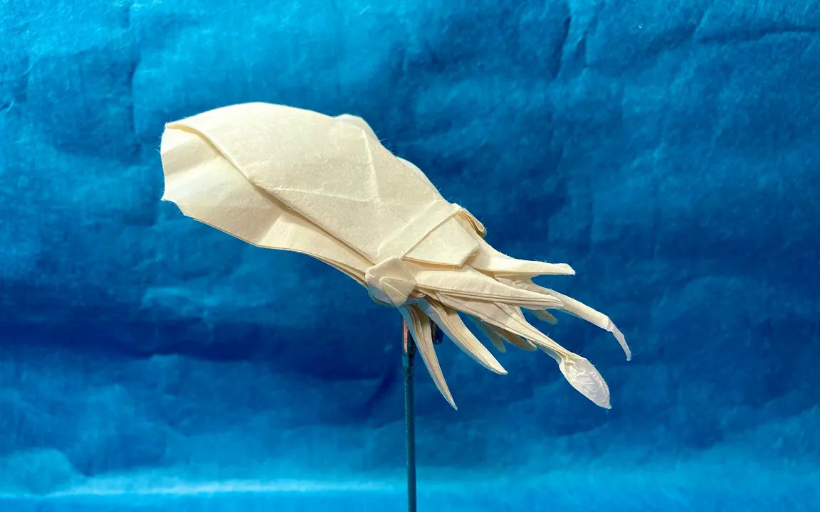 【origami kaaakun】鱿鱼折纸教程 squid how to fold 【折り紙】アオ