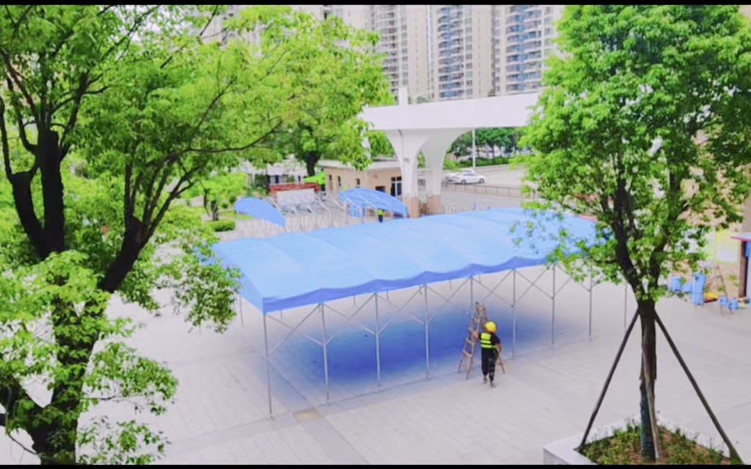 福州马尾-可移动伸缩推拉棚-电动雨蓬-电动雨棚-xy-01