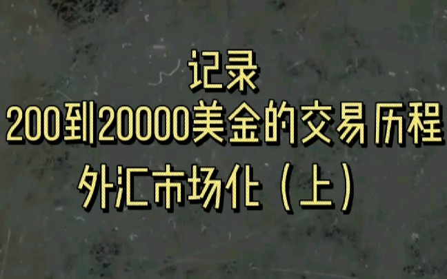 [图]外汇交易有没有市场化？股票期货市场发展史。记录200到20000美金的交易历程