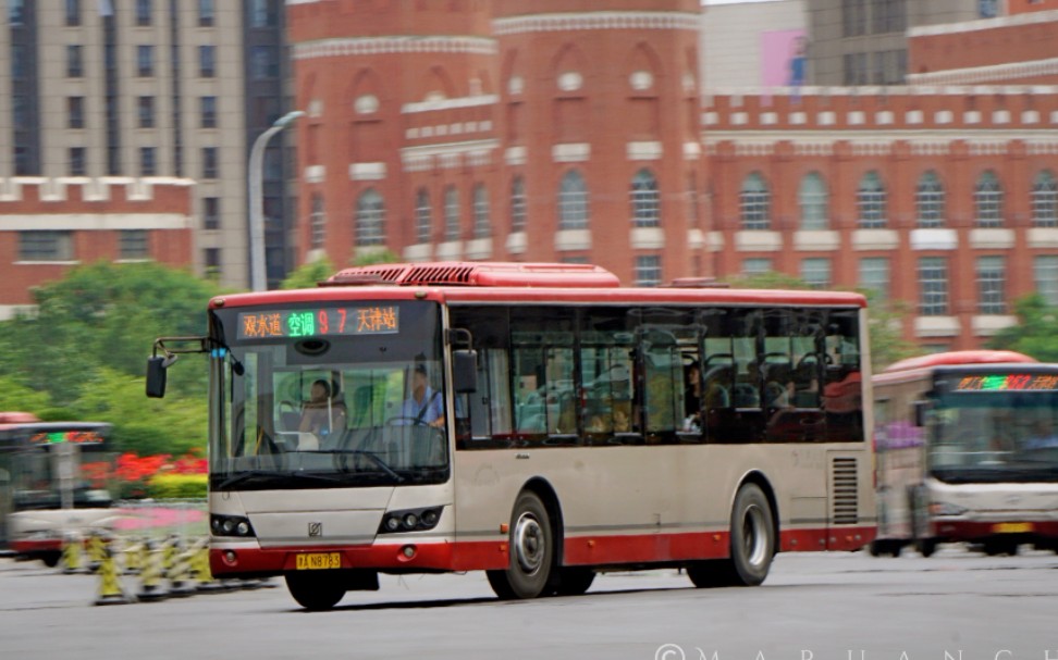 天津公交swb6106mg申沃客车走行片段