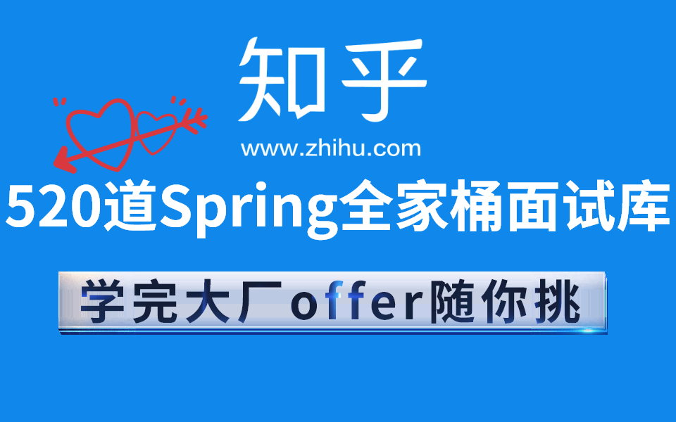 知乎热搜,2022年最全520道Spring全家桶面试资料库,学完大厂offer随你挑哔哩哔哩bilibili