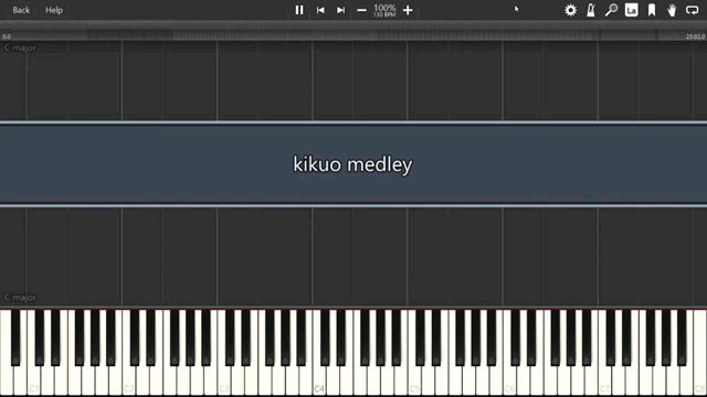 [图]A Kikuo Medley on Piano / Synthesia 【きくお メドレー】