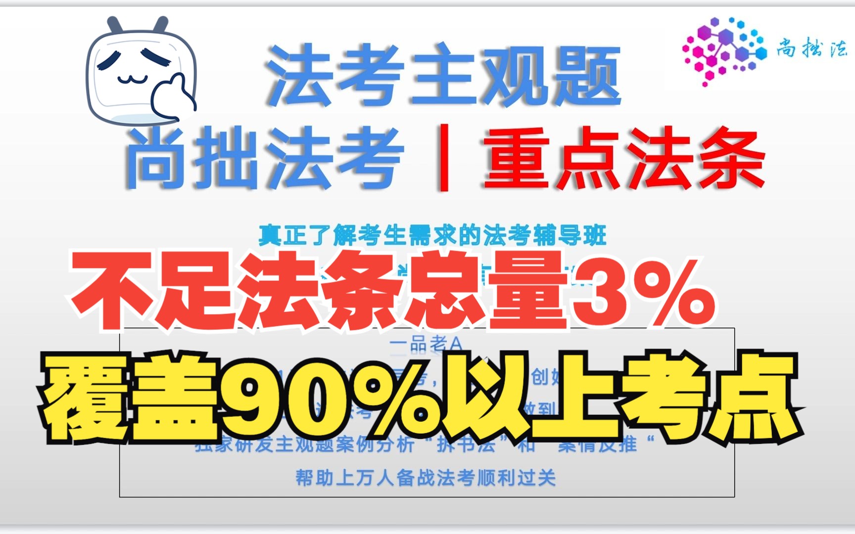 【尚拙】法考主观题重点法条+法条出处+查法条+法条和案情之间的链接点=教会你用法条!哔哩哔哩bilibili