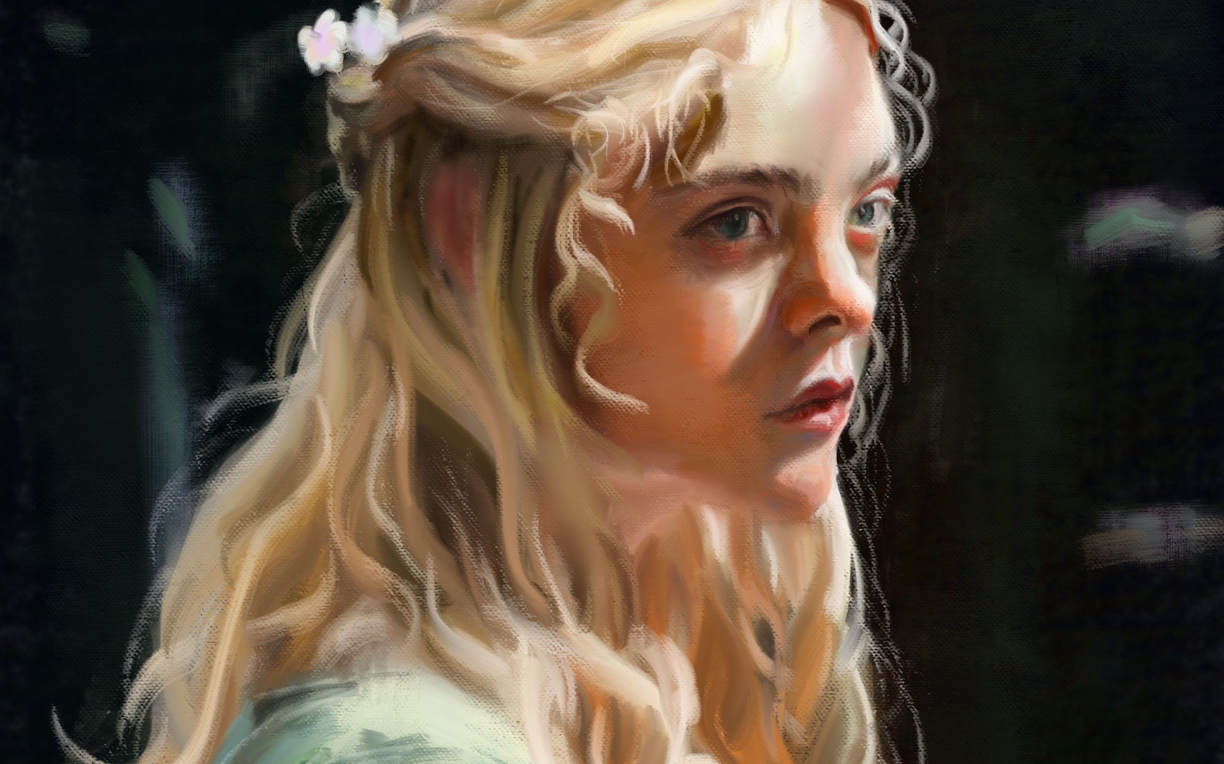 板绘一只有点残的精灵姐姐