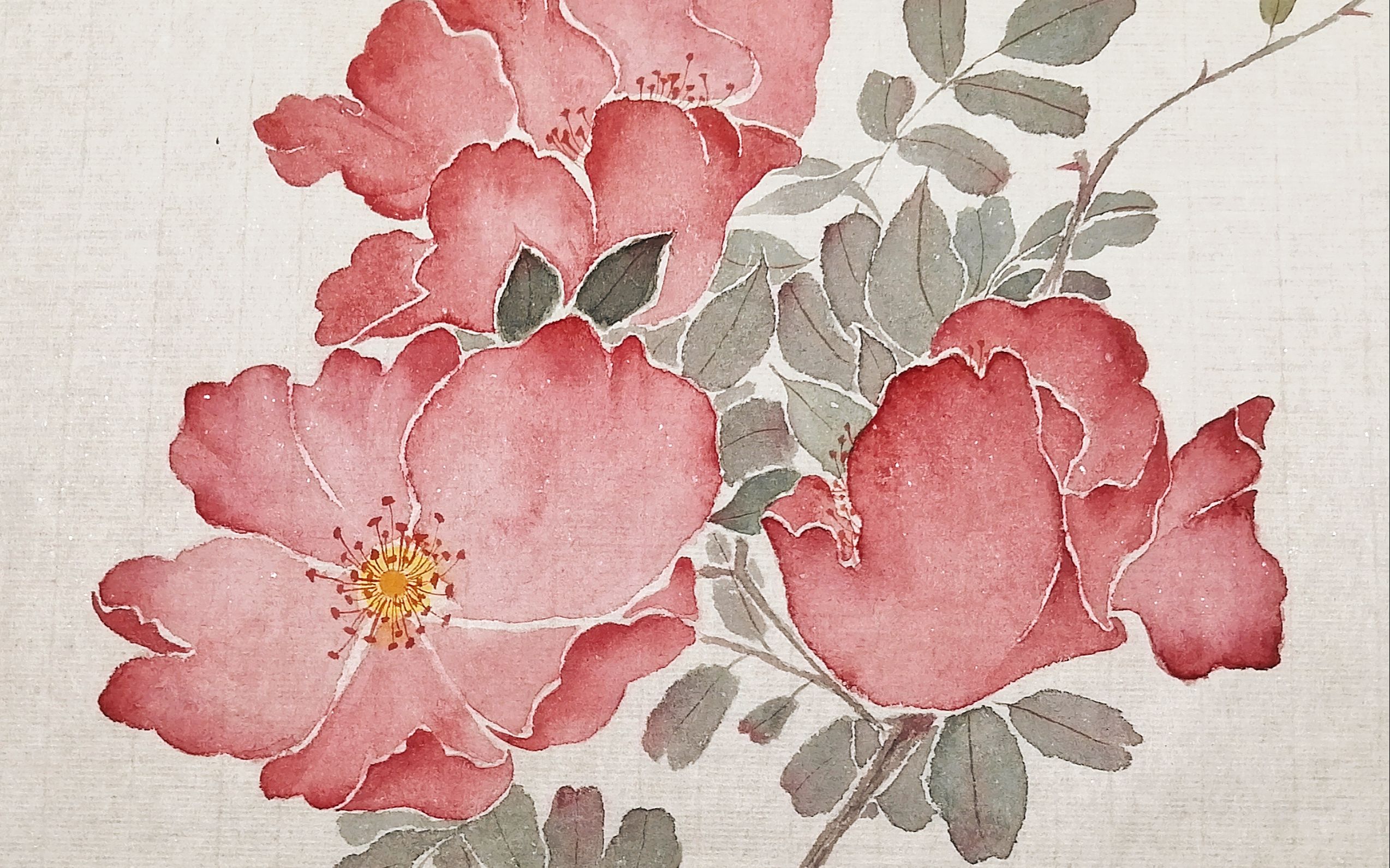 零基础自学没骨画一个月之后.