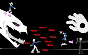 Скачать видео: 【预告】Gaster Vs Murder time trio phase1