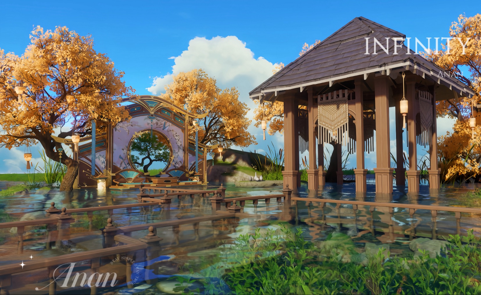 无限暖暖古风家园场景!