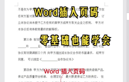 【Word技巧】Word如何插入页码?你也能学会!哔哩哔哩bilibili