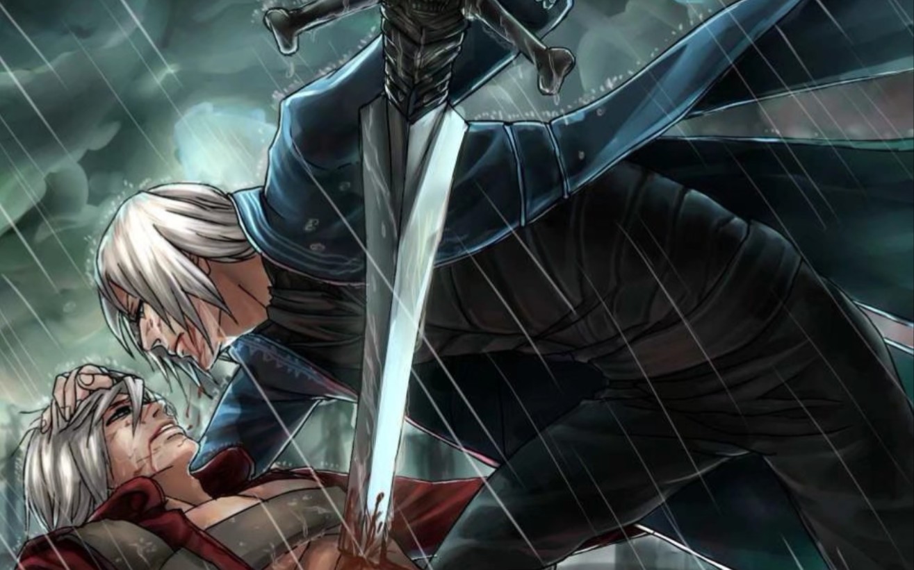 【鬼泣五】m20,维吉尔vs但丁,分身斩龙车,4k华丽观赏向兄弟战!