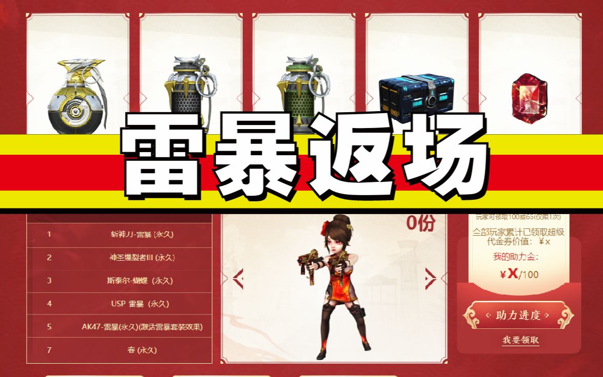 活动作品穿越火线万众期待cf雷暴返场重磅奖励免费领取