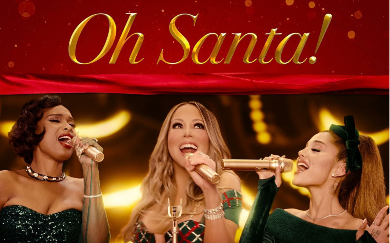 [图]《Oh Santa!》牛姐A妹珍花合作最新MV首播！【Mariah Carey & Ariana Grande & Jennifer Hudson】海豚音合唱