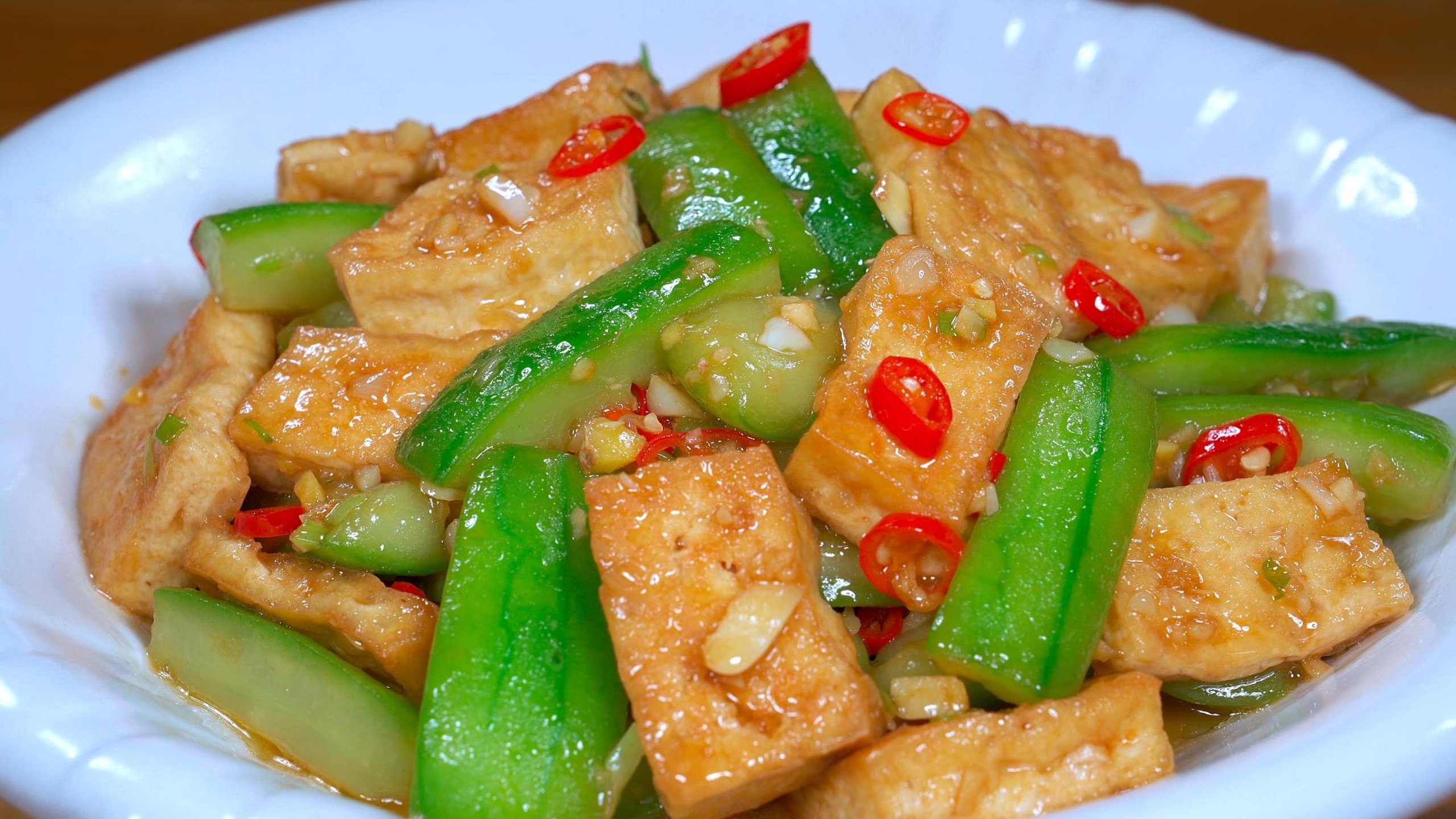 最好吃的丝瓜豆腐分享给大家