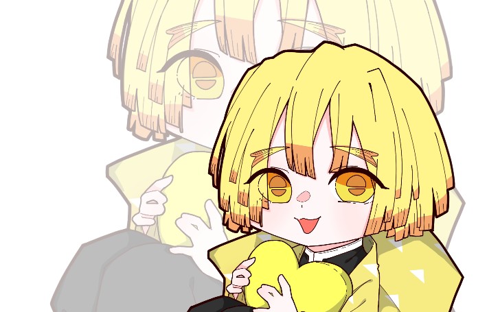 q版善逸-我可以把我的小心心给你吗_哔哩哔哩 (゜-゜)つロ 干杯~-bili