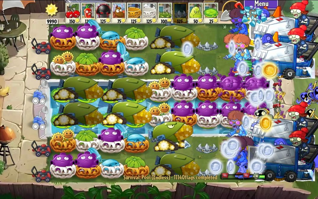 pvz 2 pak 宽屏版生存模式泳池(无尽)11140~11150轮