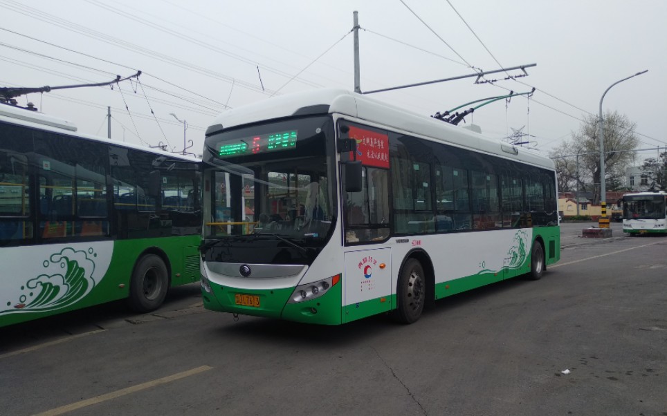 qddd565no036青岛地铁塌方限定青岛公交5路电车青岛火车站胜利桥上行