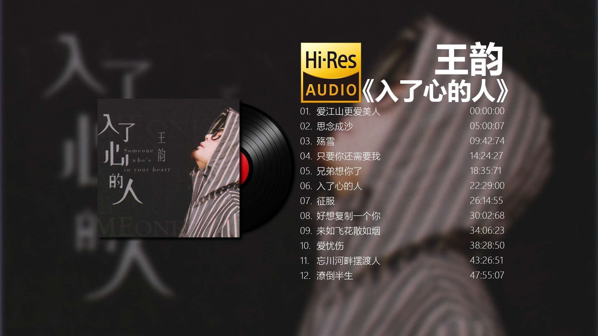 王韵 - 入了心的人【Hi-Res无损音质】-音乐分享官流浪羽-音乐分享官流浪羽-哔哩哔哩视频