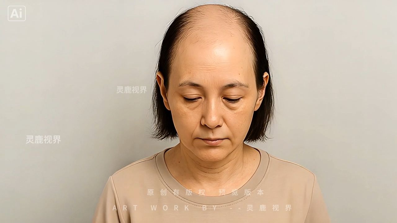 女性脱发治疗前后对比秃顶女性重塑自信 独