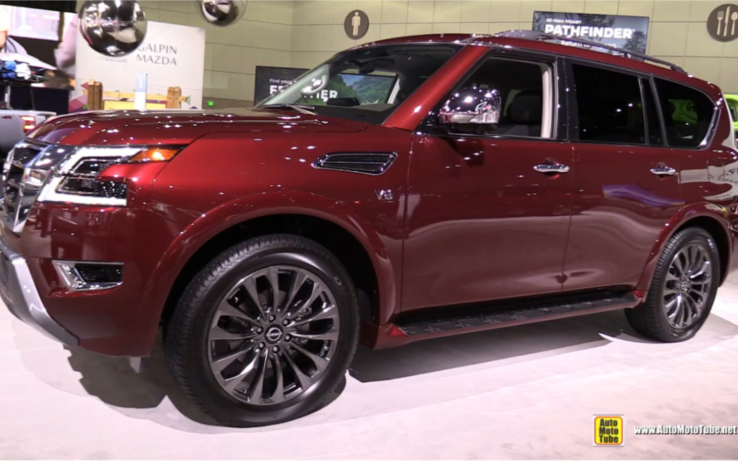 车展实拍,2022款 日产 途乐 armada platinum,看了惊艳外观给我一个不